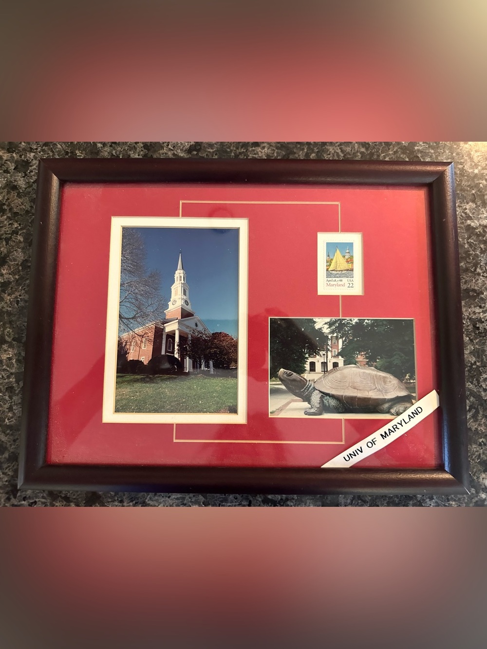 Framed University of Maryland, College Park.  Photo Collage.